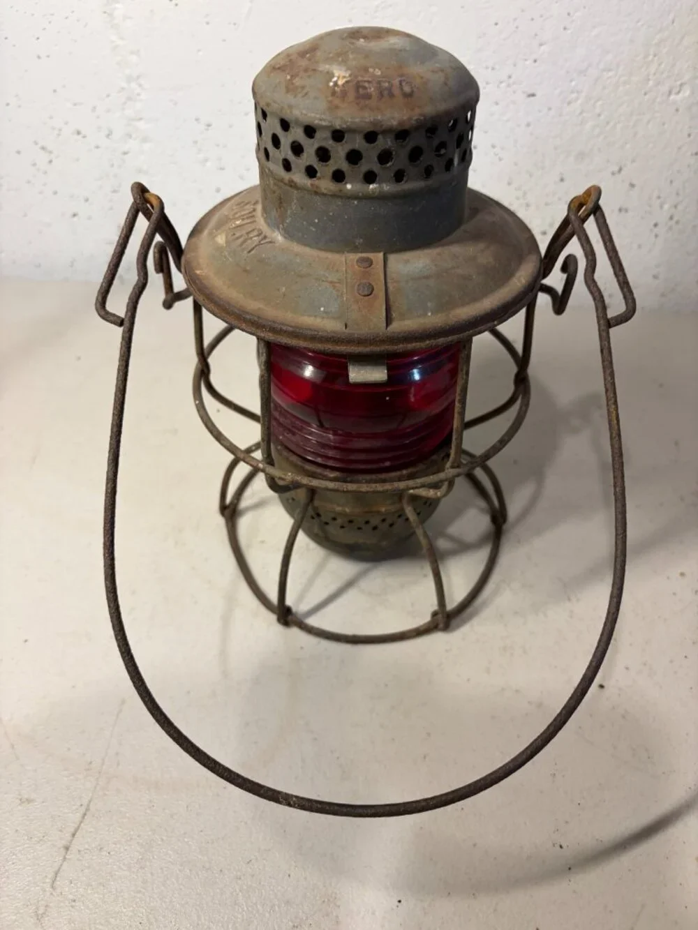 Antique Adlake SOU RY Red Globe Railroad Lantern Lamp